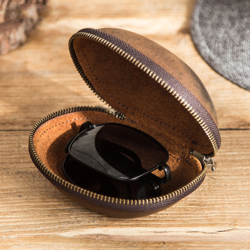 Leather Folding Glasses Case