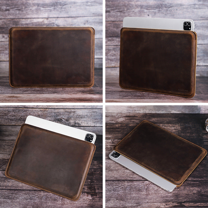 Crazy Horse Cowhide Leather Sleeve for iPad Pro 11 Inch – Vintage Tablet Pouch