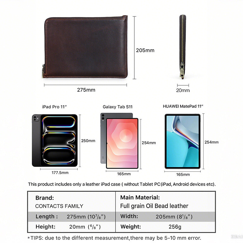 11 inch tablet travel pouch