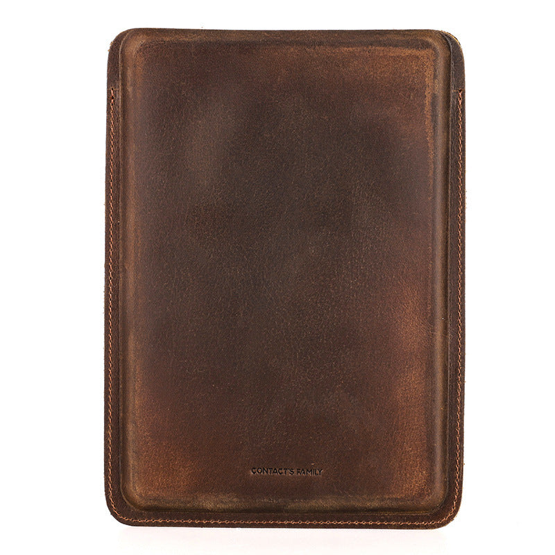 Natural Crazy Horse leather texture with vintage patina and markings