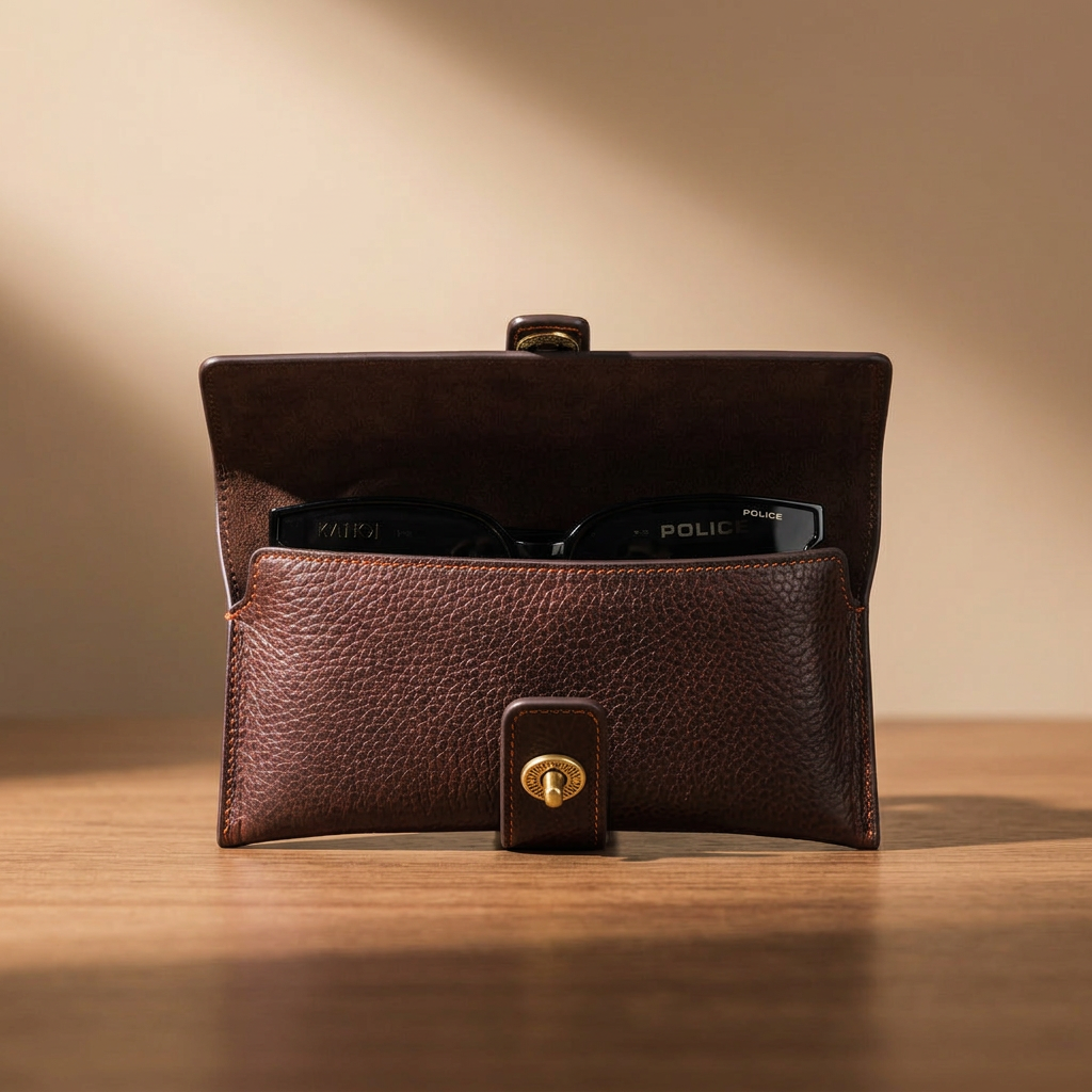 Full Grain Leather Glasses Case